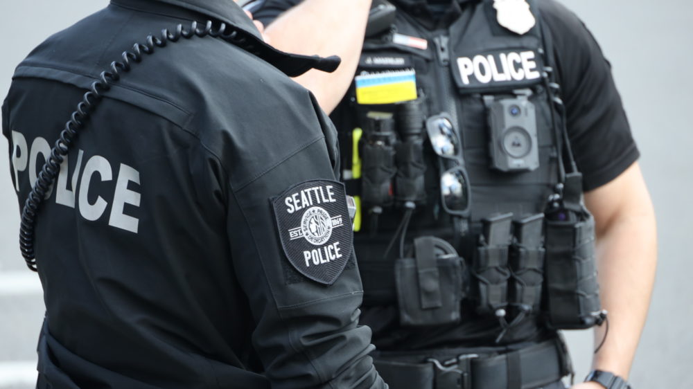 Two Seattle police at Seward Park