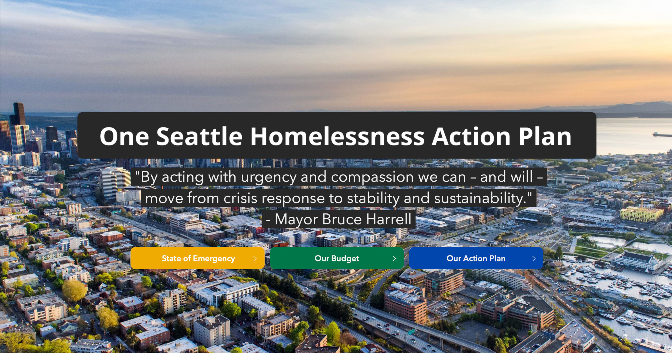 Mayor Bruce Harrell Announces One Seattle Homelessness Action Plan ...