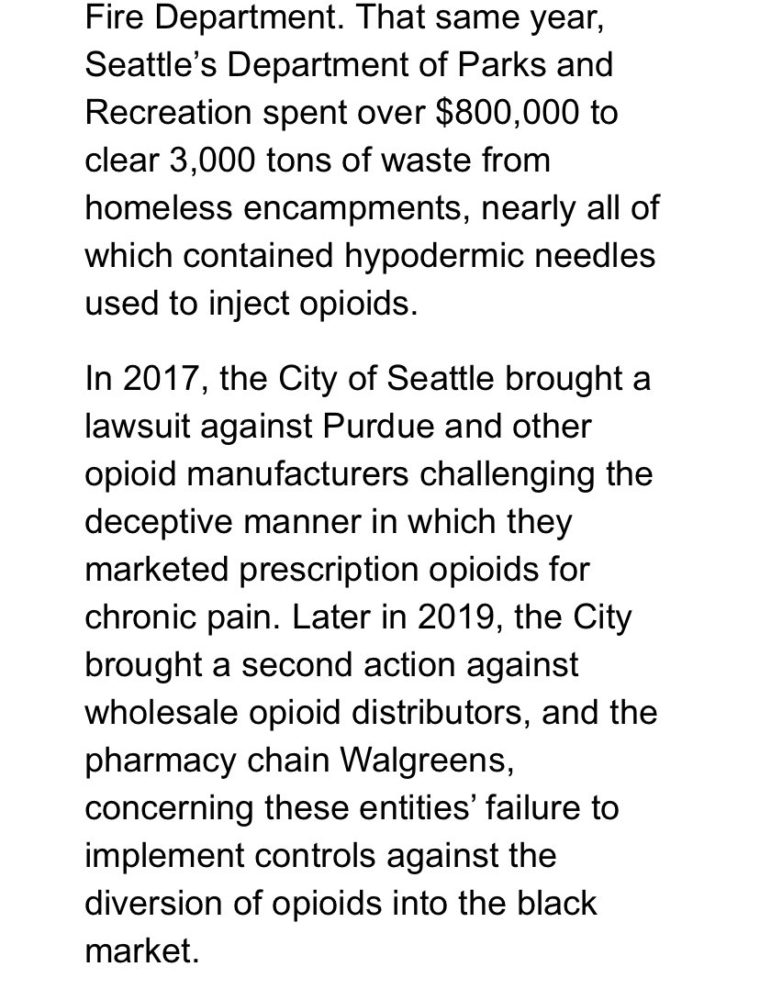 City of Seattle Files Lawsuit as Drug Crisis Spirals Out of Control