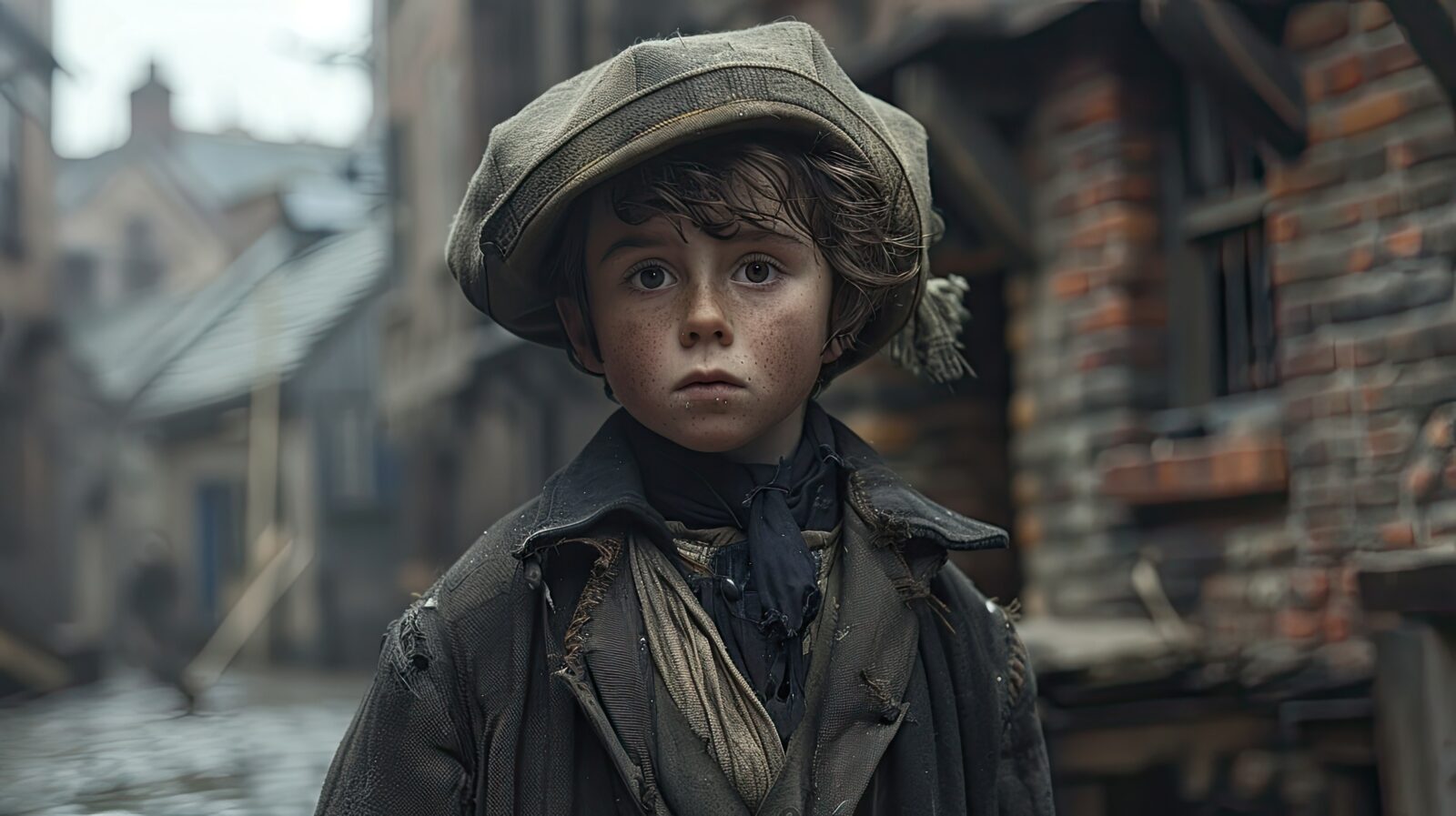 In 1789 a charming five year old chimney sweep toiled through tough days in the bustling streets embodying the spirit of a spirited eighteenth century street urchin